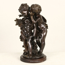 zwei Kinder Metall Französisch Statue Auguste Moreau berühmte Bronzeskulptur